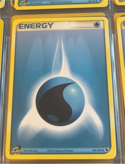 1999 Pokemon Water Energy #106 — front