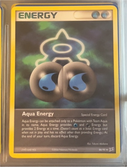 2004 Pokemon EX Team Magma vs Team Aqua #86 Aqua Energy — front