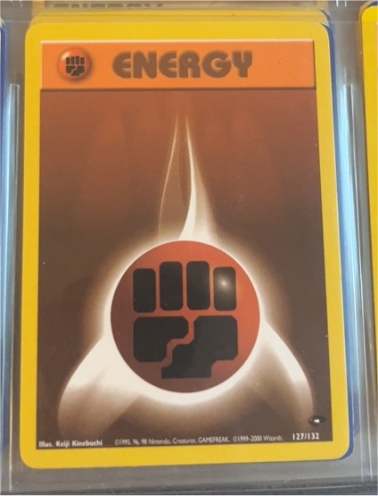 1999 Pokémon #127 Fighting Energy — front