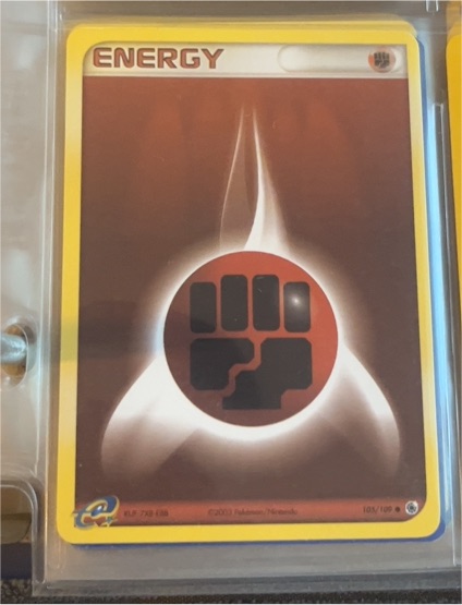 2003 Pokemon e-Card Fighting Energy #10X — front