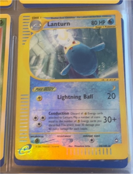 2003 Pokémon Aquapolis #20 Lanturn — front