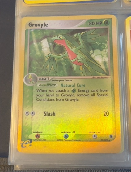 2003 Pokémon EX Ruby & Sapphire #32 Grovyle — front