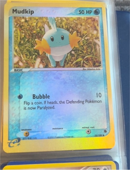 2003 Pokemon EX Ruby & Sapphire #59 Mudkip — front