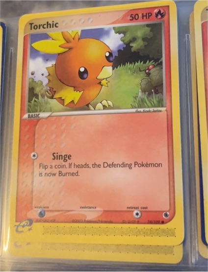 2003 Pokémon Ruby & Sapphire #74 Torchic — front