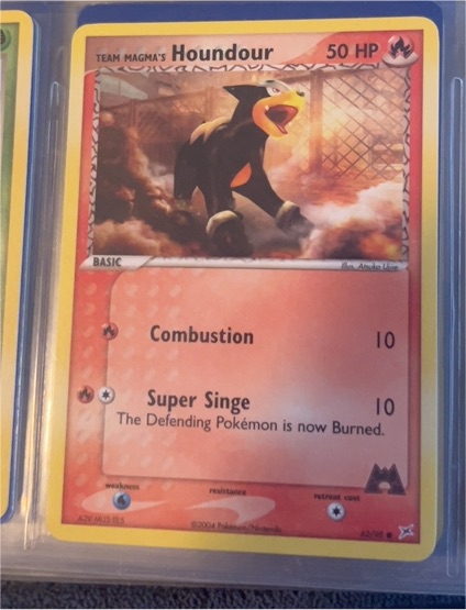 2004 Pokémon EX Team Magma vs Team Aqua #62 Team Magma's Houndour — front
