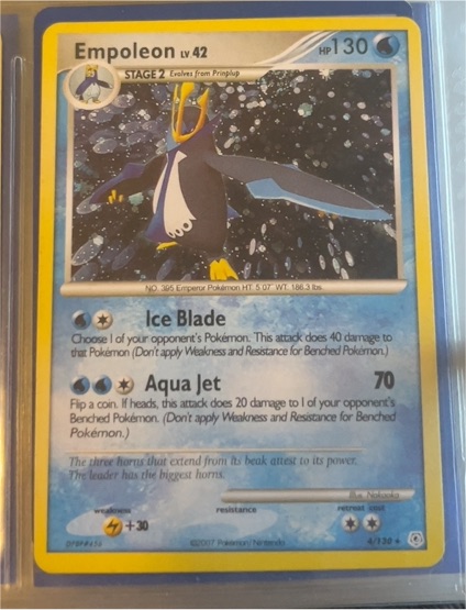 2007 Pokémon Diamond & Pearl #4 Empoleon — front