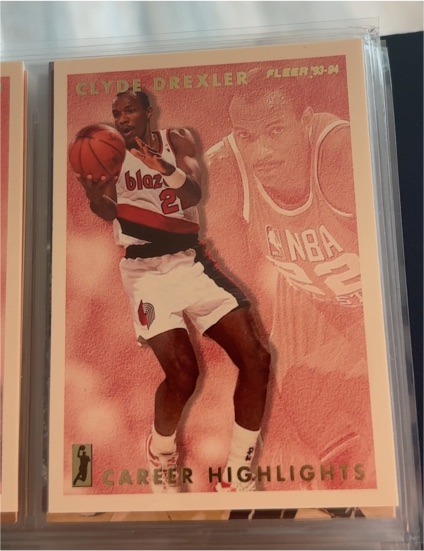 1993-94 Fleer #8 Clyde Drexler Career Highlights — front