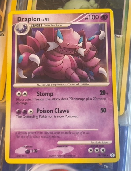 2007 Pokémon Diamond & Pearl #23 Drapion — front