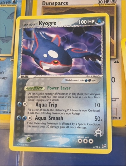 2004 Pokémon EX Team Magma vs Team Aqua #3 Kyogre — front