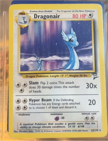 1999 Pokémon #18 Dragonair — front