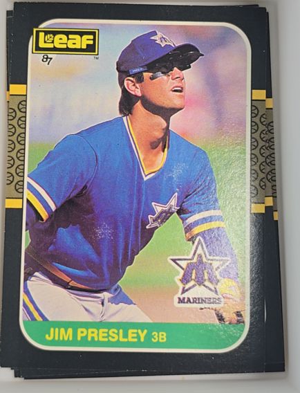 1987 Leaf #120 Jim Presley — front