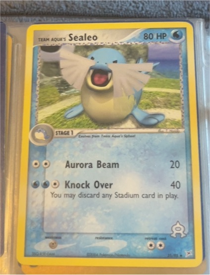 2004 Pokémon EX Team Magma vs Team Aqua #31 Team Aqua's Sealeo — front