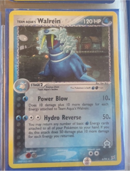 2004 Pokemon Team Magma vs Team Aqua #6/95 Team Aqua's Walrein — front