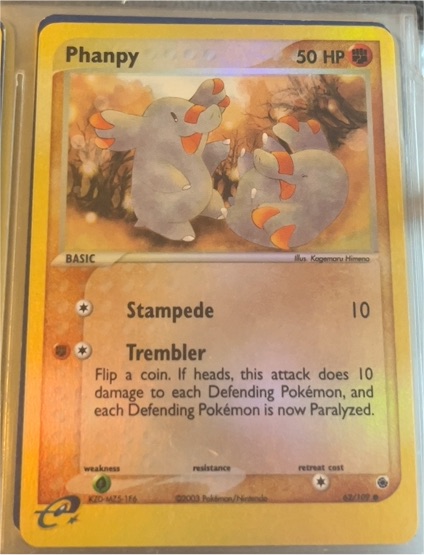 2003 EX Ruby & Sapphire #62 Phanpy — front