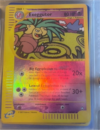 2002 Pokémon Aquapolis #13 Exeggutor — front