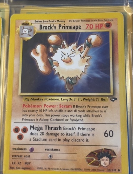 2000 Gym Challenge #35 Brock's Primeape — front