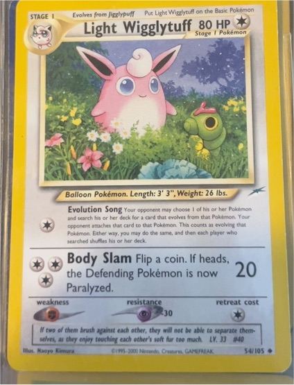 2000 Neo Destiny #54 Light Wigglytuff — front