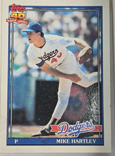 1991 Topps #199 Mike Hartley — front