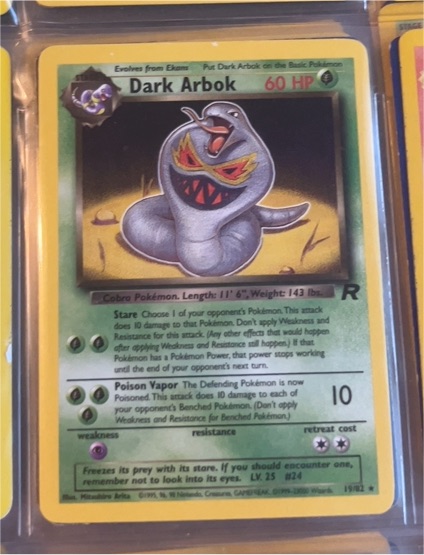 2000 Pokémon Team Rocket #2 Dark Arbok — front