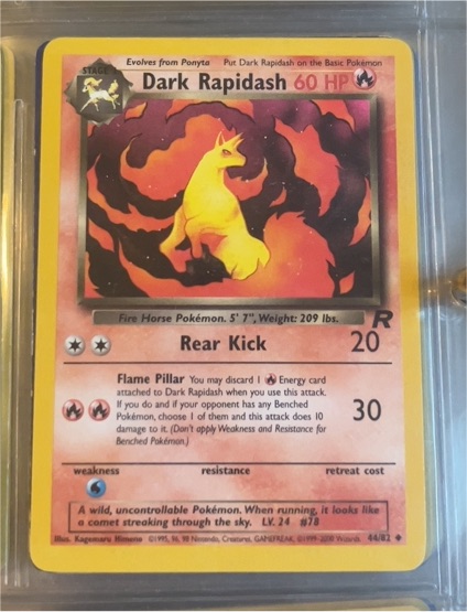 2000 Team Rocket Dark Rapidash #44 — front