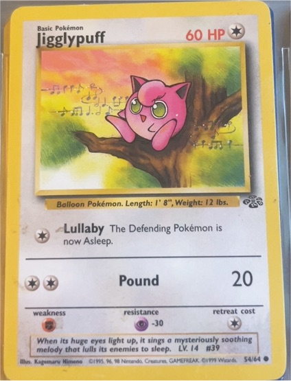 1999 Pokémon Jungle #54 Jigglypuff — front