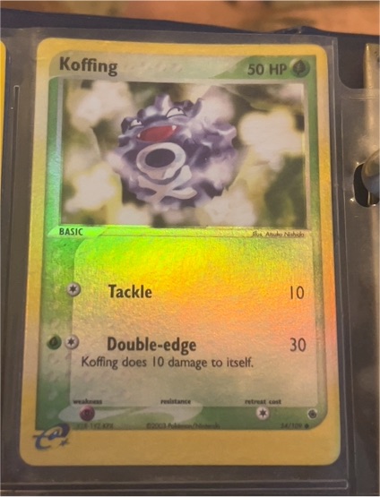 2003 Pokémon EX Ruby & Sapphire #54 Koffing — front