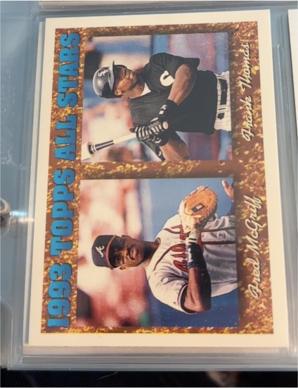 1994 Topps #384 Fred McGriff / Frank Thomas — front