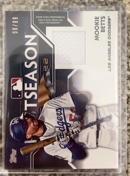 2023 Topps Postseason Performance Relics #PPR-MB Mookie Betts — front