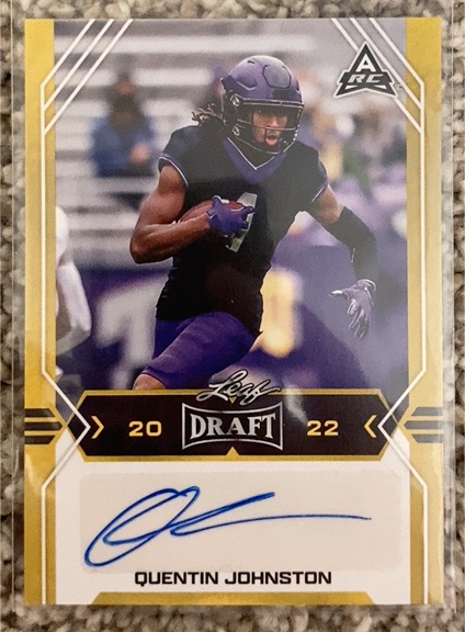 2022 Leaf Draft #BA-QJ1 Quentin Johnston — front