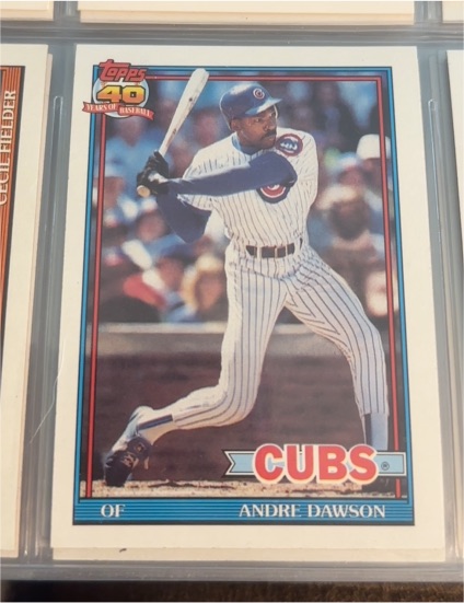 1991 Topps #640 Andre Dawson — front