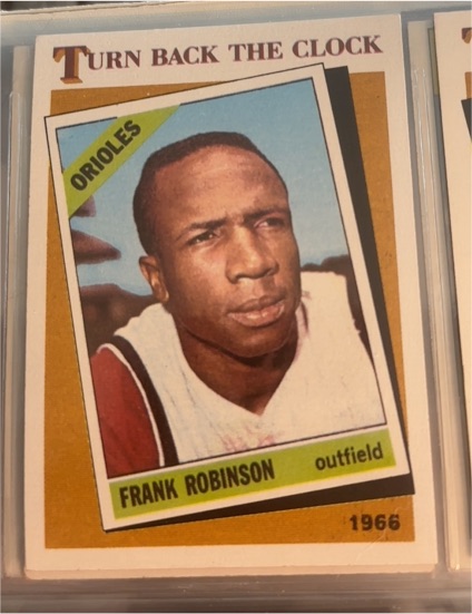 1986 Topps #404 Frank Robinson Baltimore Orioles Turn Back The Clock — front