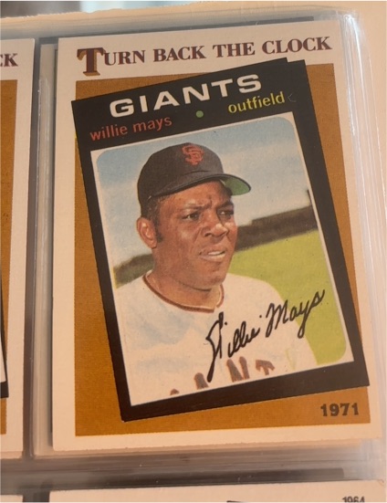 1986 Topps #403 Willie Mays Turn Back The Clock — front