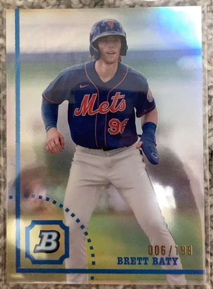 2022 Bowman Heritage #BHP-114 Brett Baty — front
