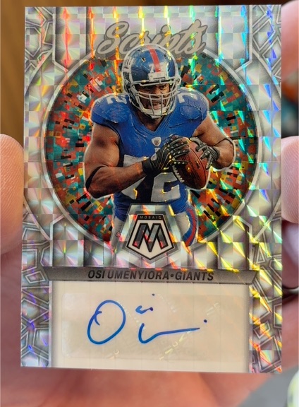 2023 Panini Mosaic Scripts #S?? Osi Umenyiora — front