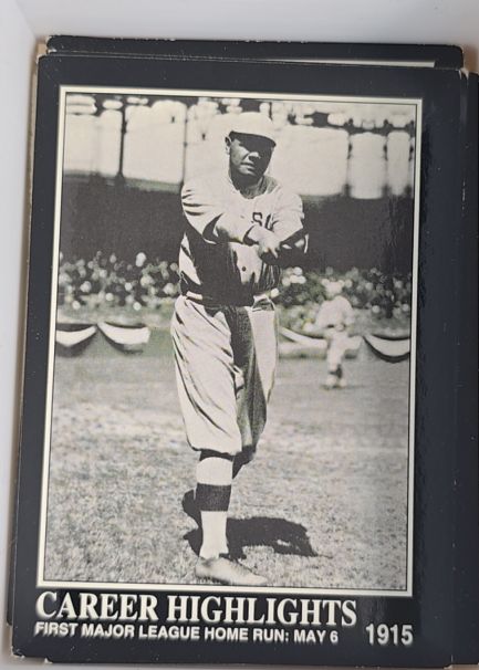 1992 Megacards Babe Ruth #1915 Career Highlights First Major League Home Run: May 6 — front