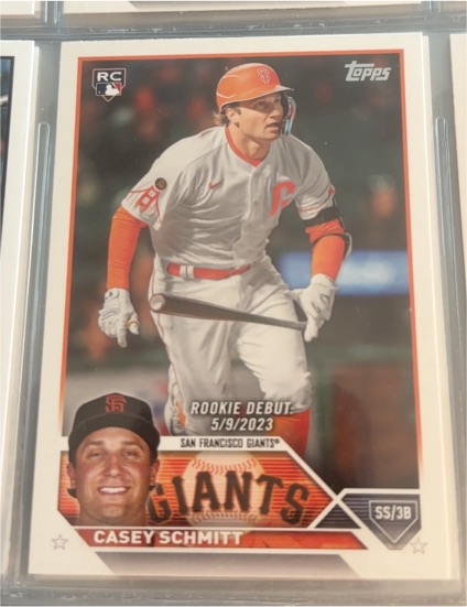 2023 Topps Update #US198 Casey Schmitt Rookie Debut — front