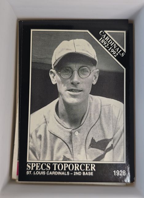 1992 Conlon Collection #644 Specs Toporcer — front