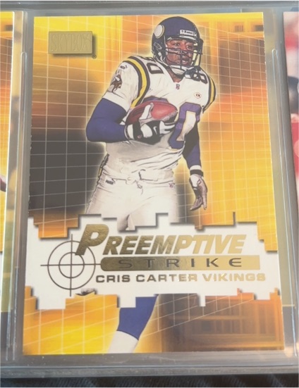 2000 SkyBox Preemptive Strike #10 Cris Carter — front