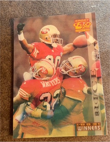 1995 Pinnacle Sport Flix #151 Jerry Rice Game Winners — front