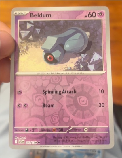 2024 Pokemon SV09: Journey Together #061 Beldum Reverse Holo — front