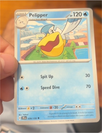 2025 Pokémon Journey Together #039 Pelipper — front
