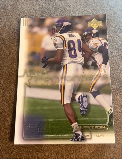 2000 Upper Deck Ovation Star Performers #SP14 Randy Moss — front