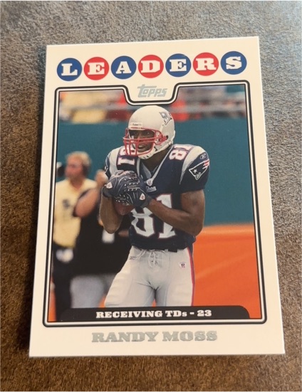 2008 Topps LEADERS Randy Moss — front