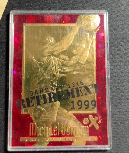 1999 Fleer 23kt Gold Michael Jordan Retirement — front