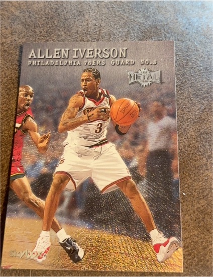 1999 Skybox Metal #36 Allen Iverson — front