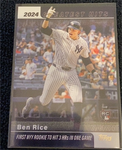 2025 Topps Series 1 #GH-2 Ben Rice 2024 Greatest Hits — front