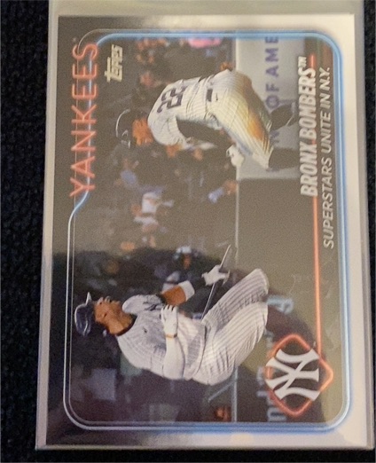 2024 Topps Update #US181 Bronx Bombers Aaron Judge / Juan Soto — front