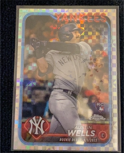 2024 Topps Chrome Update #US325 Austin Wells Rookie Debut — front