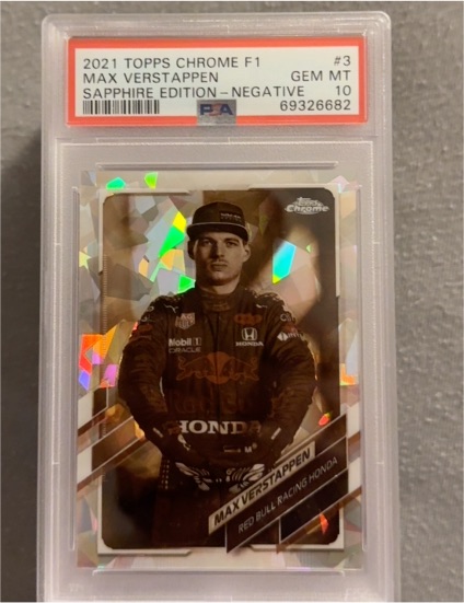 2021 Topps Chrome F1 #3 Max Verstappen Sapphire Edition Negative — front