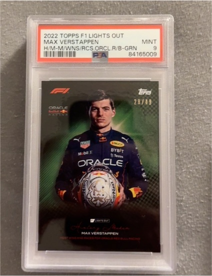 2022 Topps F1 Lights Out #H/M-M/WNS/RCS.ORCL.R/B-GRN Max Verstappen — front